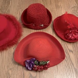 Bundle of 7 red hats all in perfect condition!